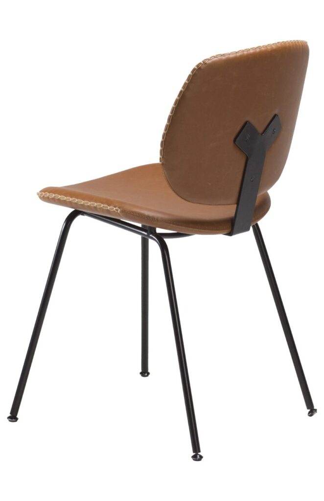 PRIME CHAIR light brown art. leather w. stiches w. black legs_100120602_back