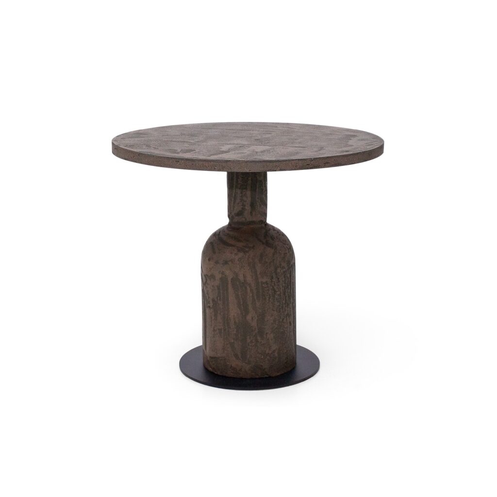 table basse finition grise